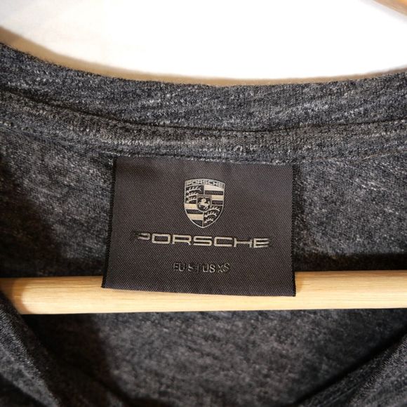 Porsche Shirt Mens Turbo 911 Gray Embossed Logo Official Size XS - Picture 9 of 13